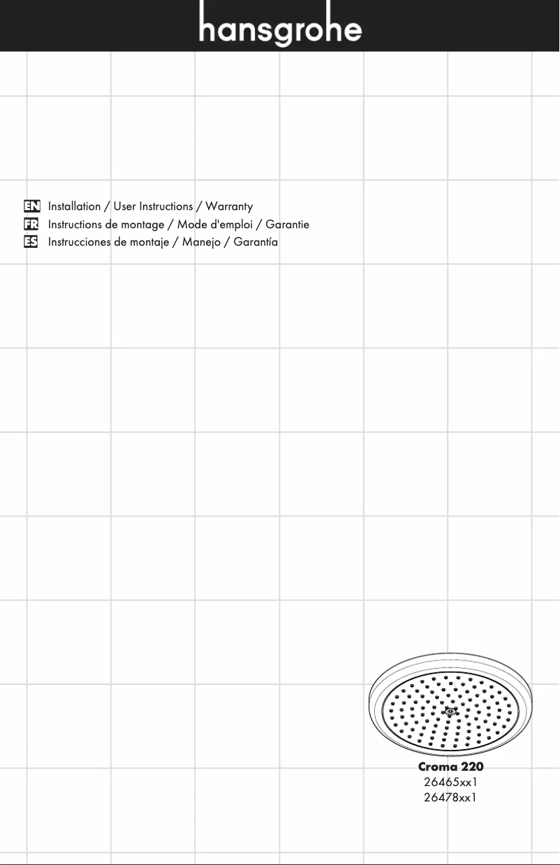 Imagen de la primera página del manual del dispositivo Croma 220