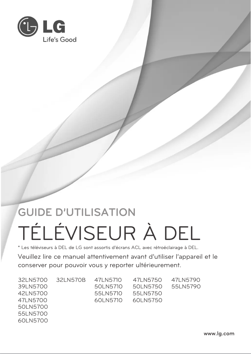 Imagen de la primera página del manual del dispositivo 60LN5750