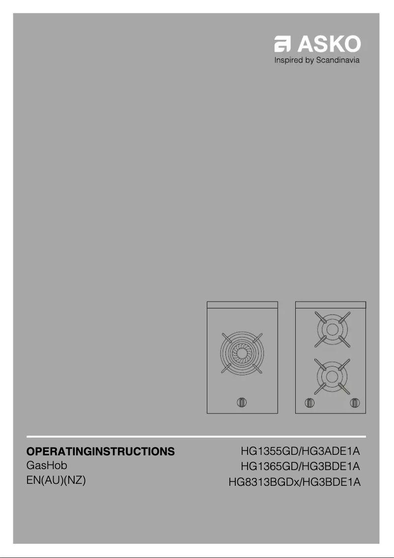 Página nº 1 - Manual de usuario Asko HG1365GD