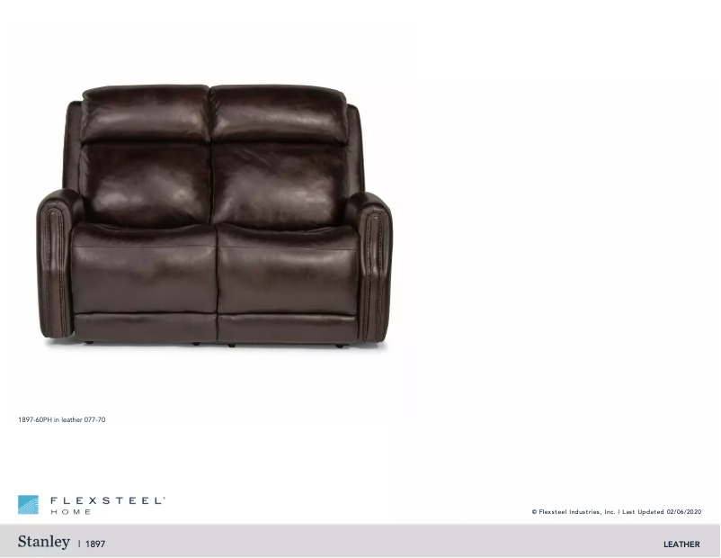 Página 1 del manual Manual de usuario Flexsteel Stanley B1897-60PH