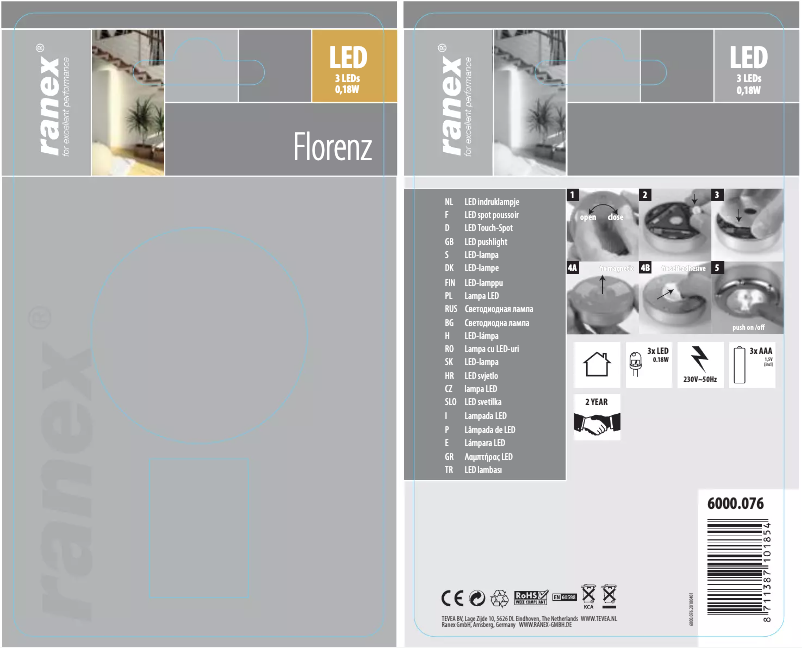 Página 1 del manual Manual de usuario Ranex Florenz 6000.076