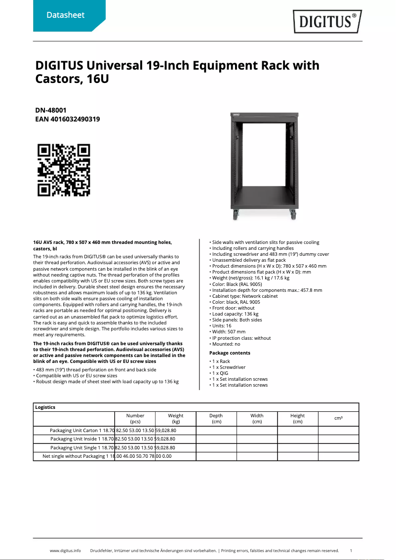 Página nº 1 - Manual de usuario Digitus DN-48001