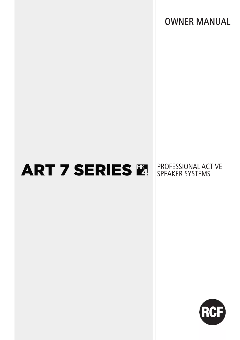 Página nº 1 - Manual de usuario RCF ART 735-A MK4