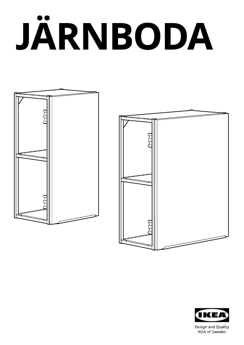 Imagen de la primera página del manual del dispositivo JÄRNBODA 805.147.55