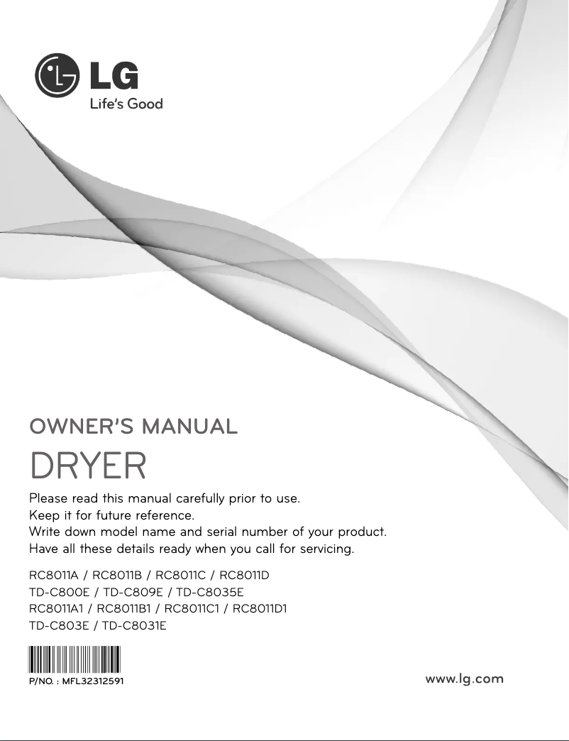 Página 1 del manual Manual de usuario LG TD-C8031E