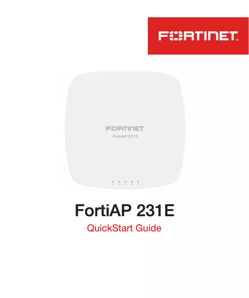 Página 1 del manual Manual de usuario Fortinet FortiAP 231E