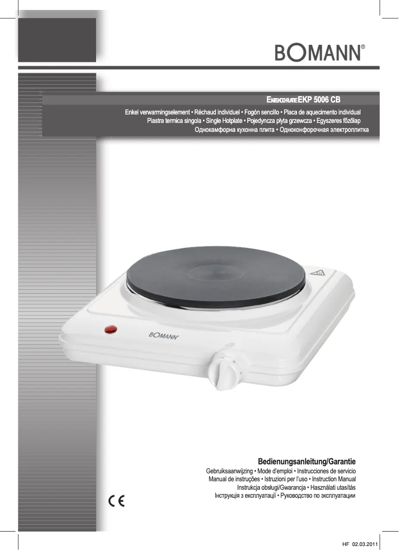 Página 1 del manual Manual de usuario Bomann EKP 5006 CB