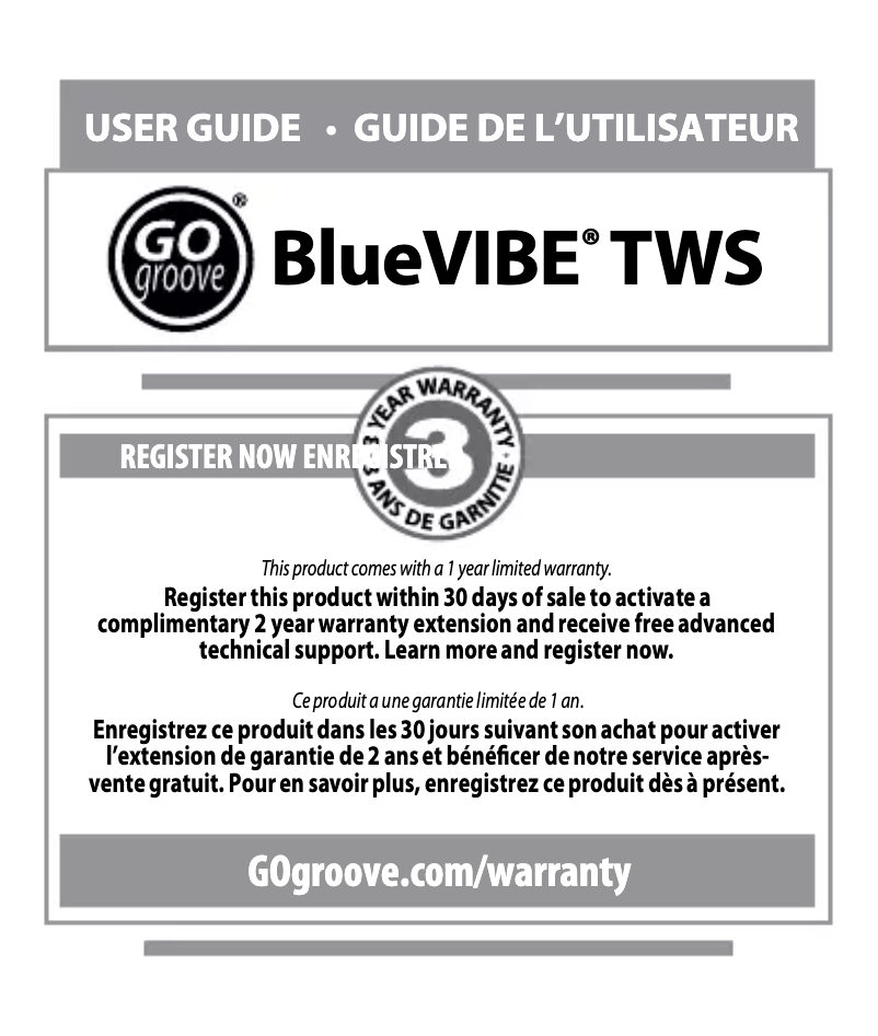 Página 1 del manual Manual de usuario Accessory Power GOgroove BlueVIBE TWS