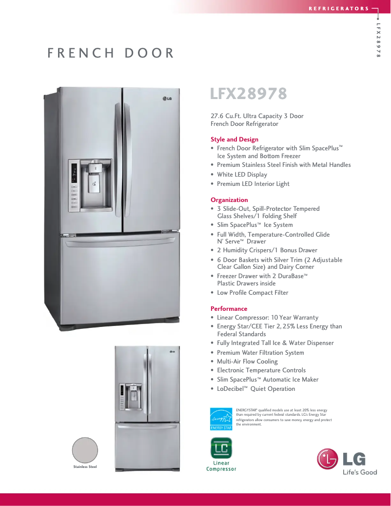 Página nº 1 - Ficha técnica LG LFX28978ST