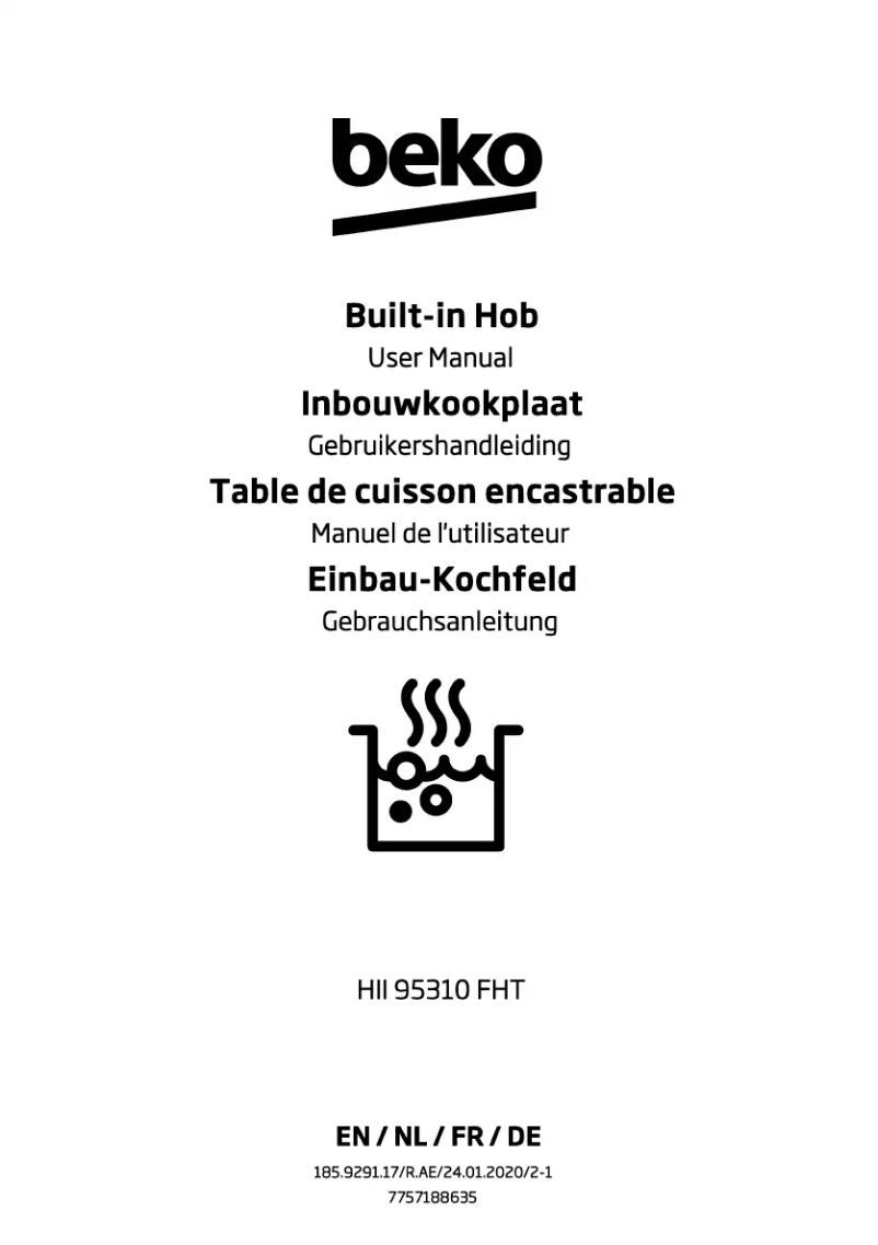Imagen de la primera página del manual del dispositivo HII95310FHT