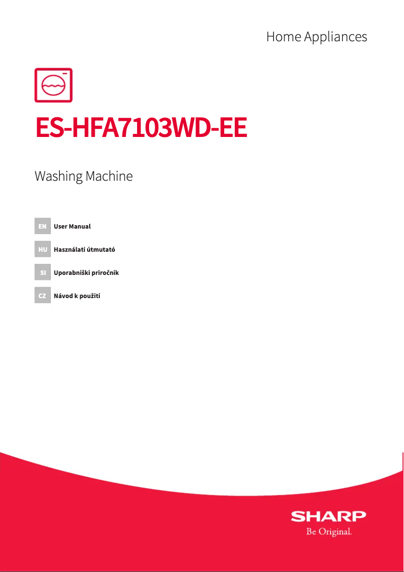 Imagen de la primera página del manual del dispositivo ES-HFA7103WD-EE