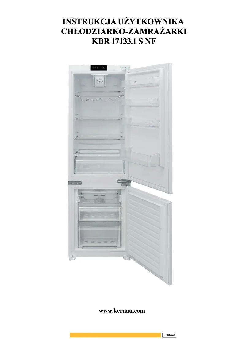 Imagen de la primera página del manual del dispositivo KBR 17133.1 S NF