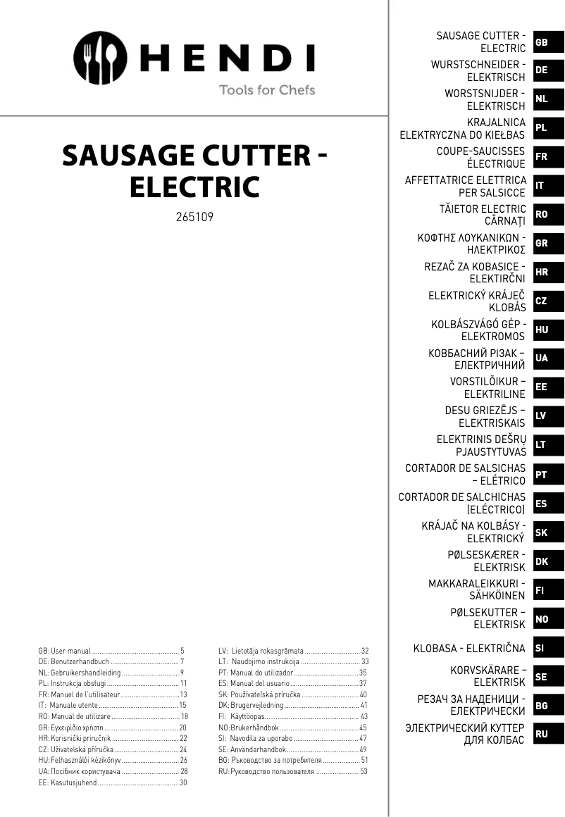 Imagen de la primera página del manual del dispositivo 265109