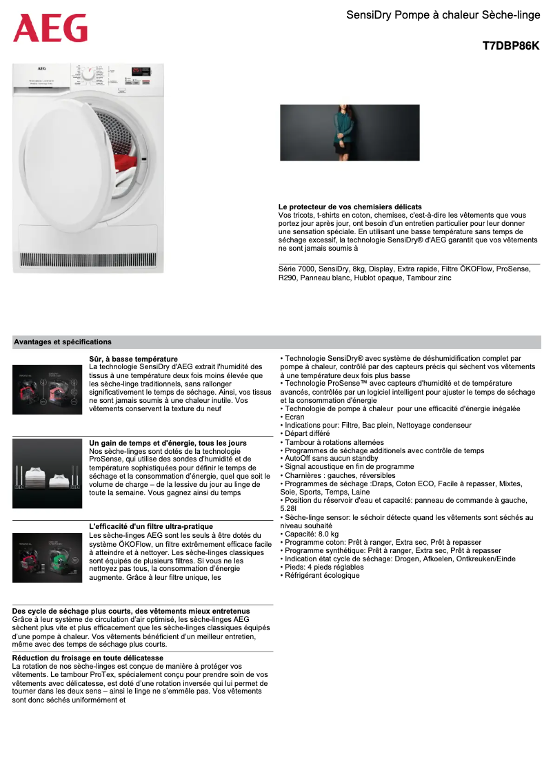 Imagen de la primera página del manual del dispositivo T7DBP86K