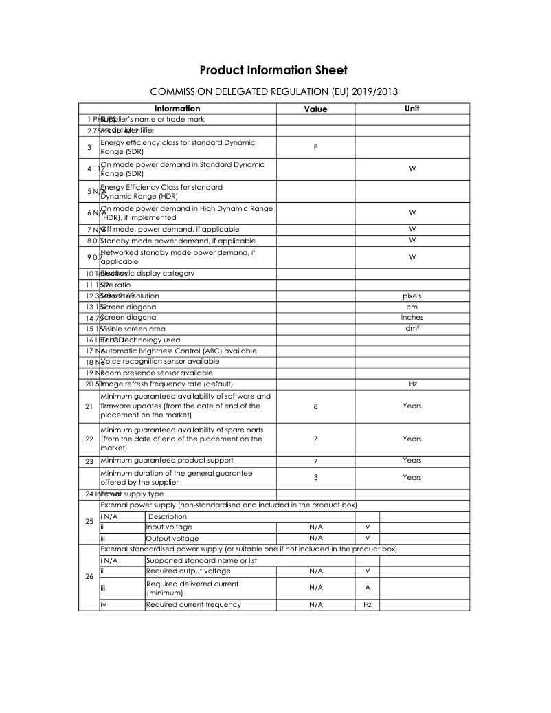 Imagen de la primera página del manual del dispositivo 75BFL2114