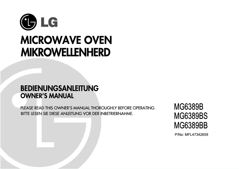 Página nº 1 - Manual de usuario LG MG6389B
