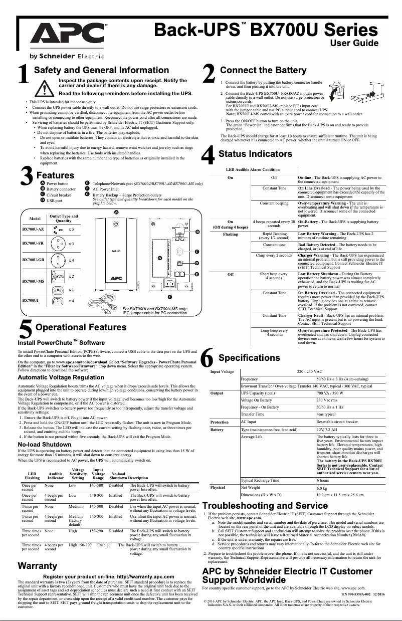 Imagen de la primera página del manual del dispositivo APBX700UI