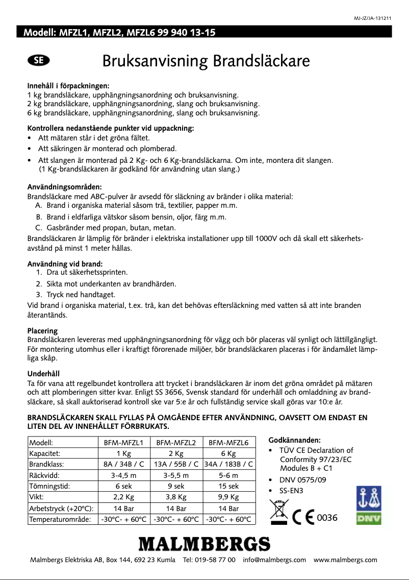 Imagen de la primera página del manual del dispositivo MFZL6