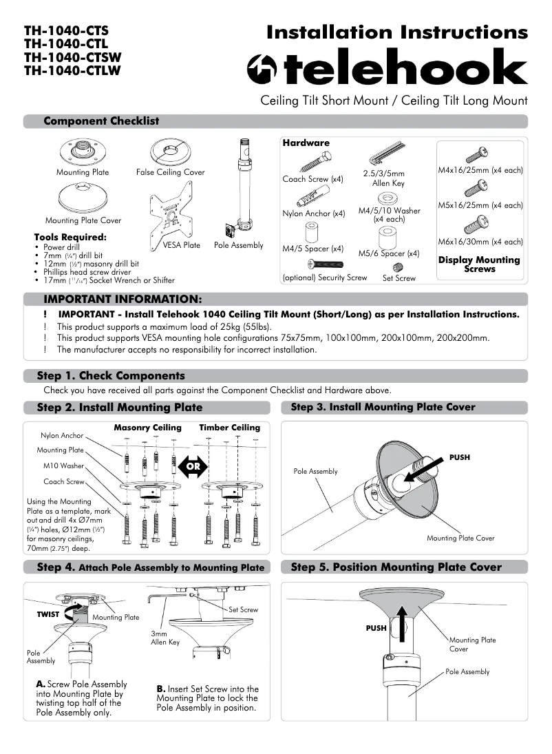 Página 1 del manual Manual de usuario Atdec TH-1040-CTS