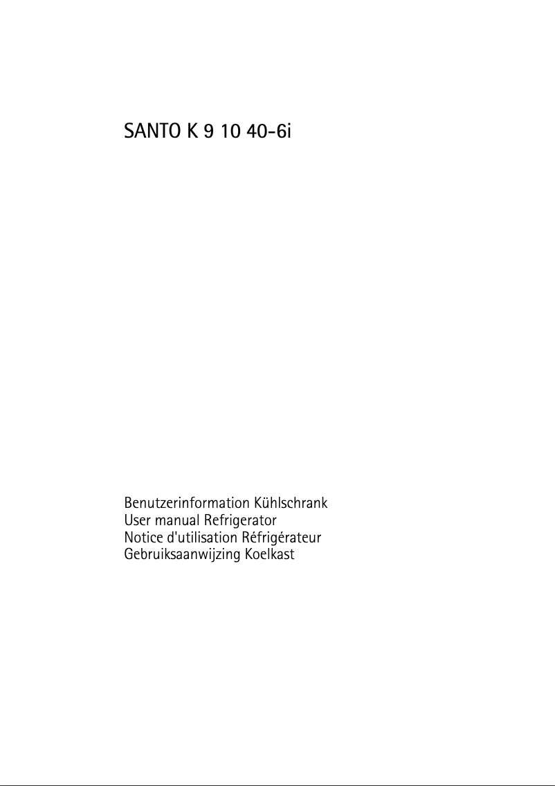 Página nº 1 - Manual de usuario AEG SANTO91040