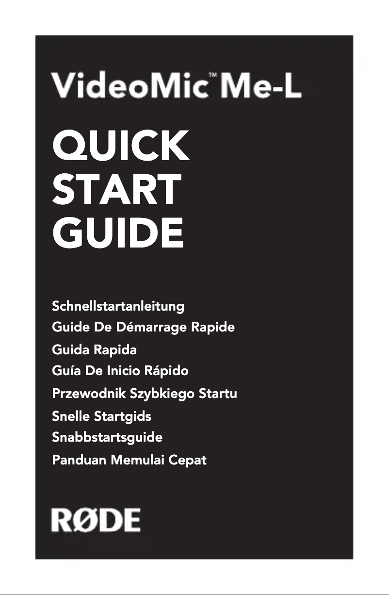 Página 1 del manual Manual de usuario Røde VideoMic Me-L