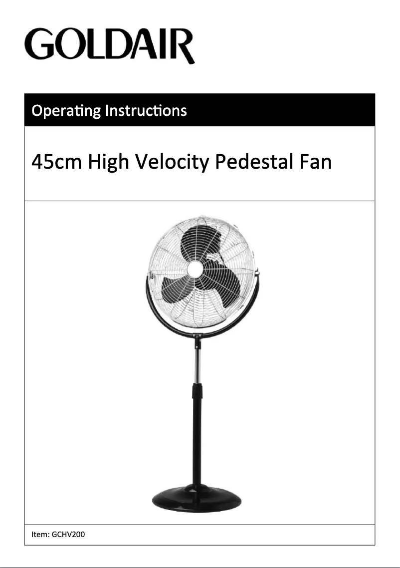 Imagen de la primera página del manual del dispositivo GCHV200