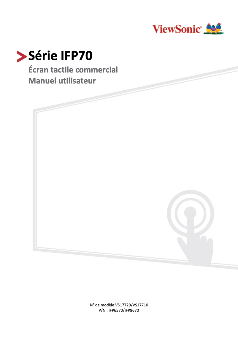 Imagen de la primera página del manual del dispositivo ViewBoard IFP8670