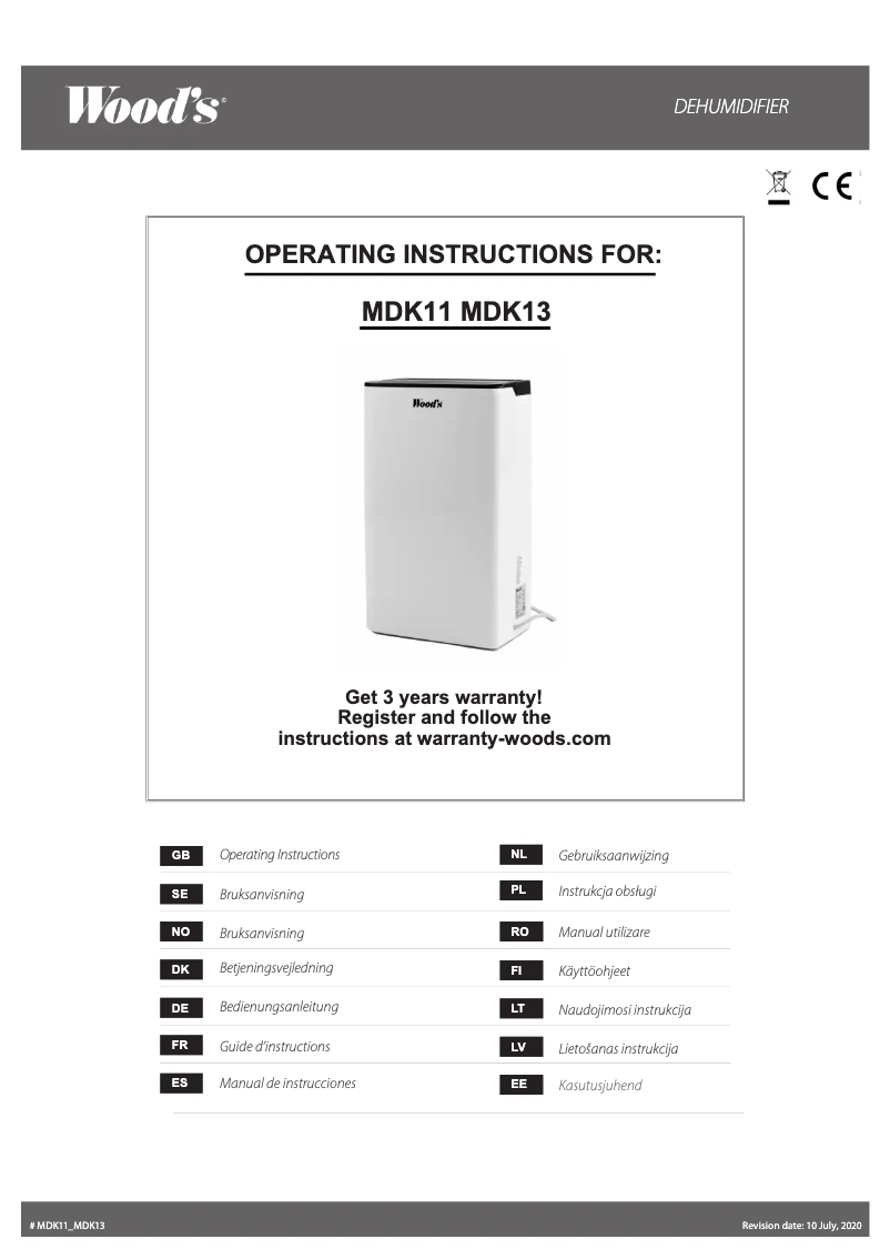 Imagen de la primera página del manual del dispositivo MDK13
