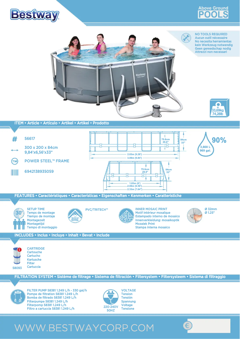 Imagen de la primera página del manual del dispositivo Power Steel 56617