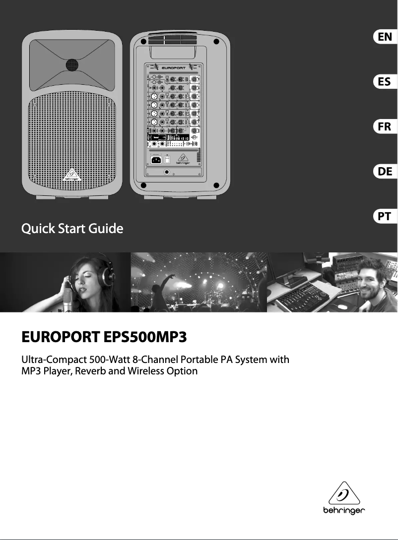 Página 1 del manual Manual de usuario Behringer Europort EPS500MP3