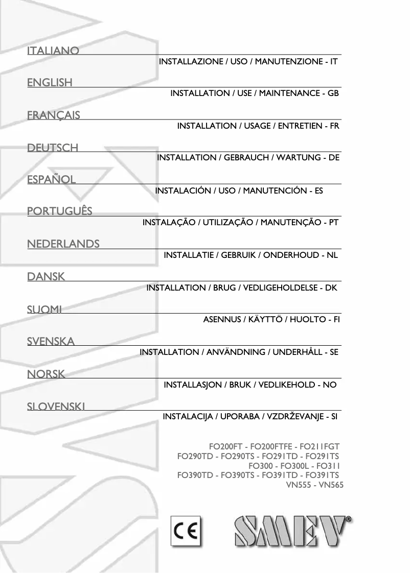 Imagen de la primera página del manual del dispositivo FO300L