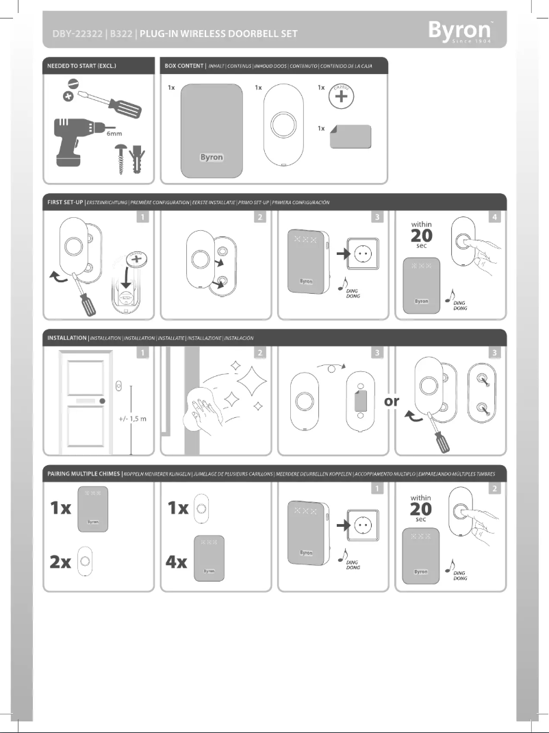 Imagen de la primera página del manual del dispositivo DBY-22322