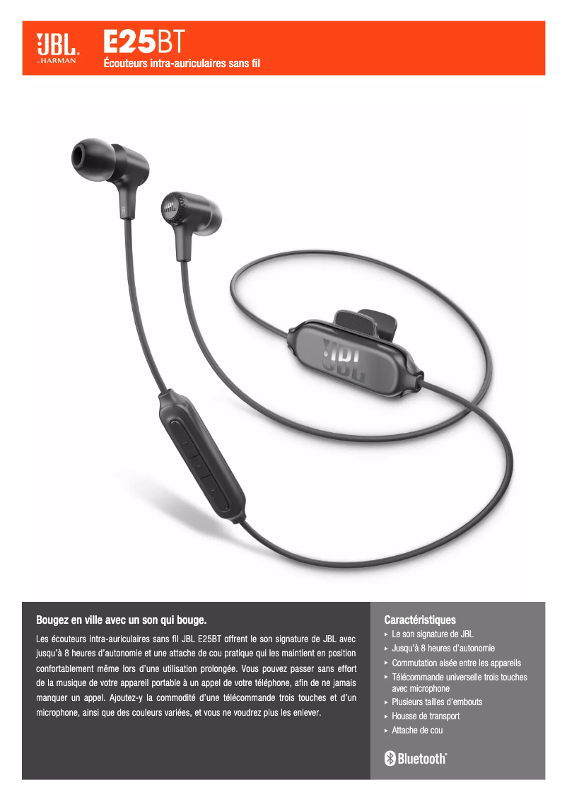 Imagen de la primera página del manual del dispositivo E25BT