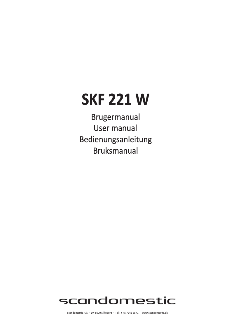Página 1 del manual Manual de usuario Scandomestic SKF 221 W