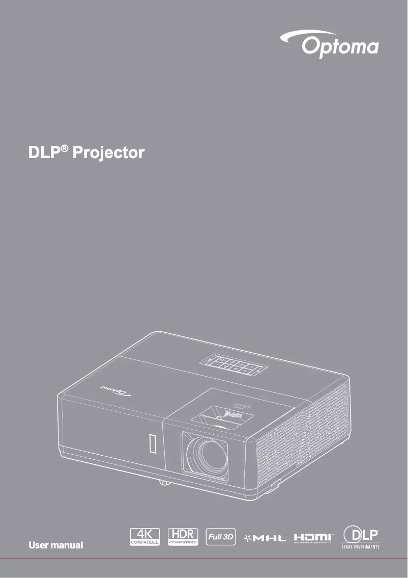 Página 1 del manual Manual de usuario Optoma ZH506T