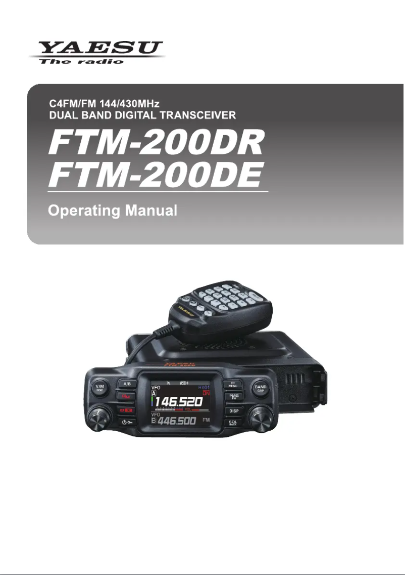 Página nº 1 - Manual de usuario Yaesu FTM-200DR
