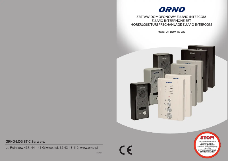 Página 1 del manual Manual de usuario ORNO OR-DOM-RE-920