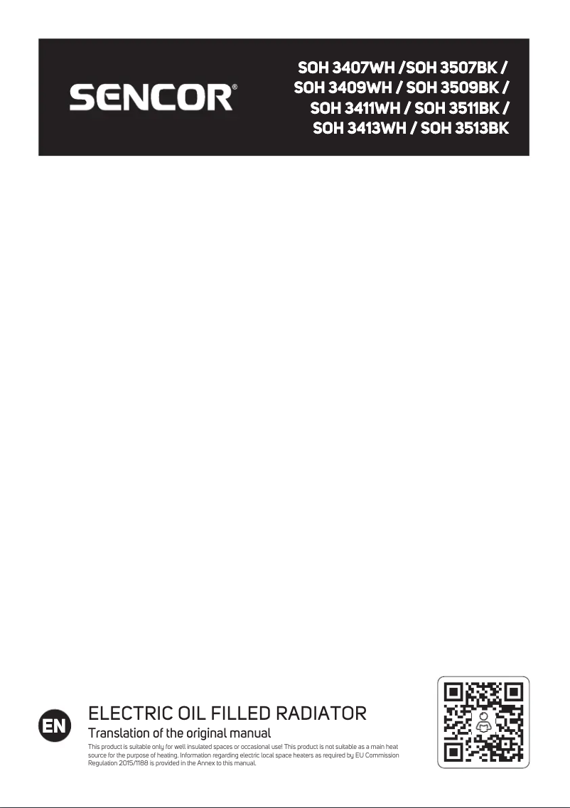 Imagen de la primera página del manual del dispositivo SOH 3509BK