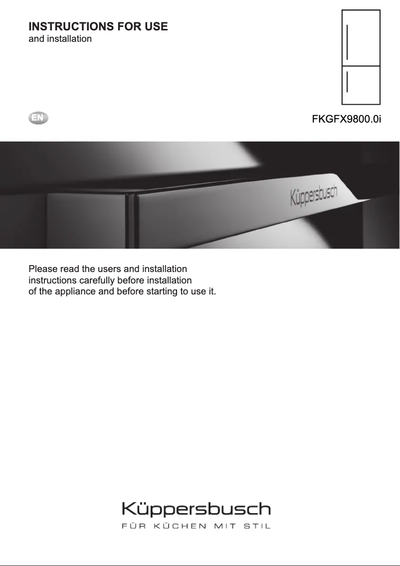 Página nº 1 - Manual de usuario Küppersbusch FKGFX9800.0i