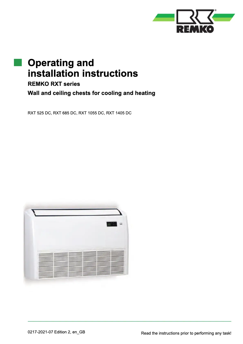 Página 1 del manual Manual de usuario Remko RXT 685 DC