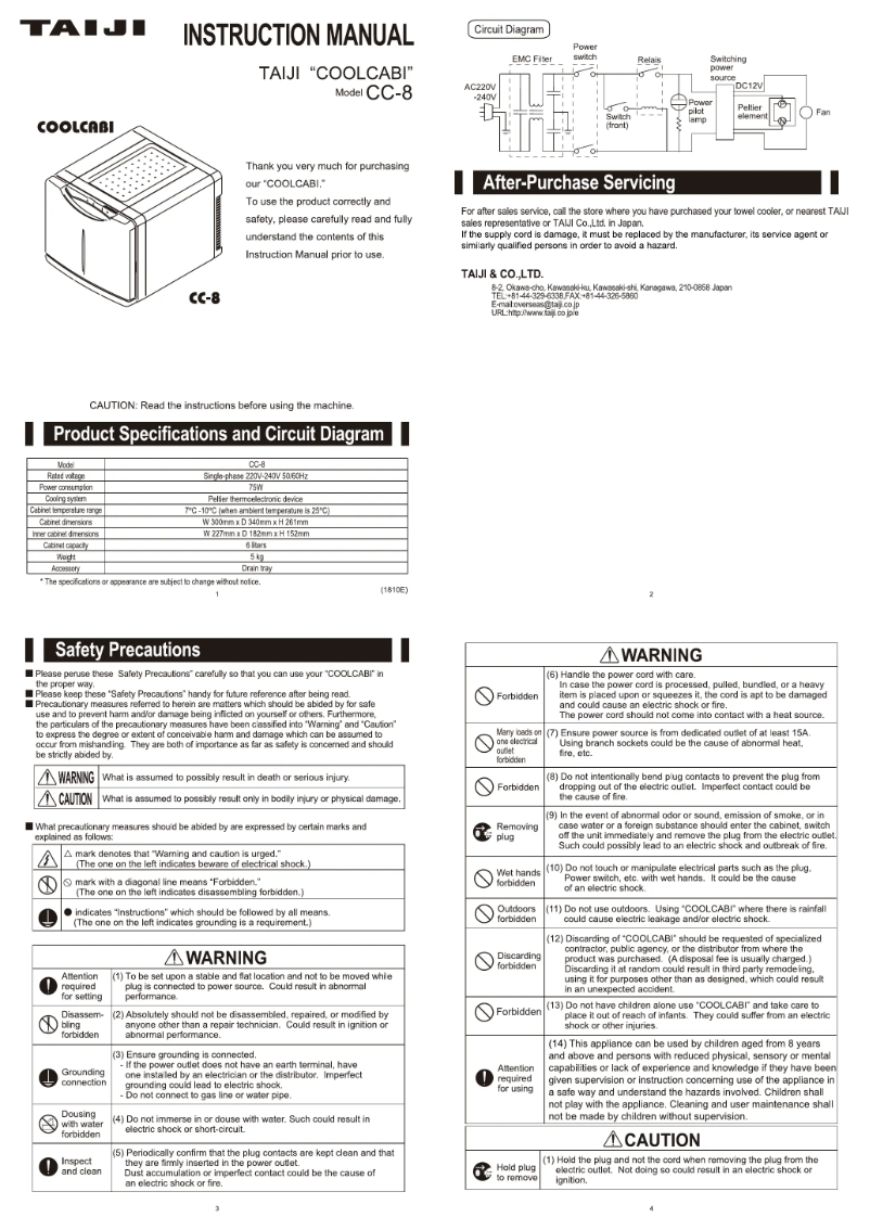 Imagen de la primera página del manual del dispositivo CC-8
