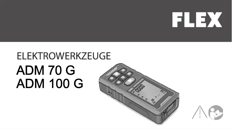 Imagen de la primera página del manual del dispositivo ADM 70 G