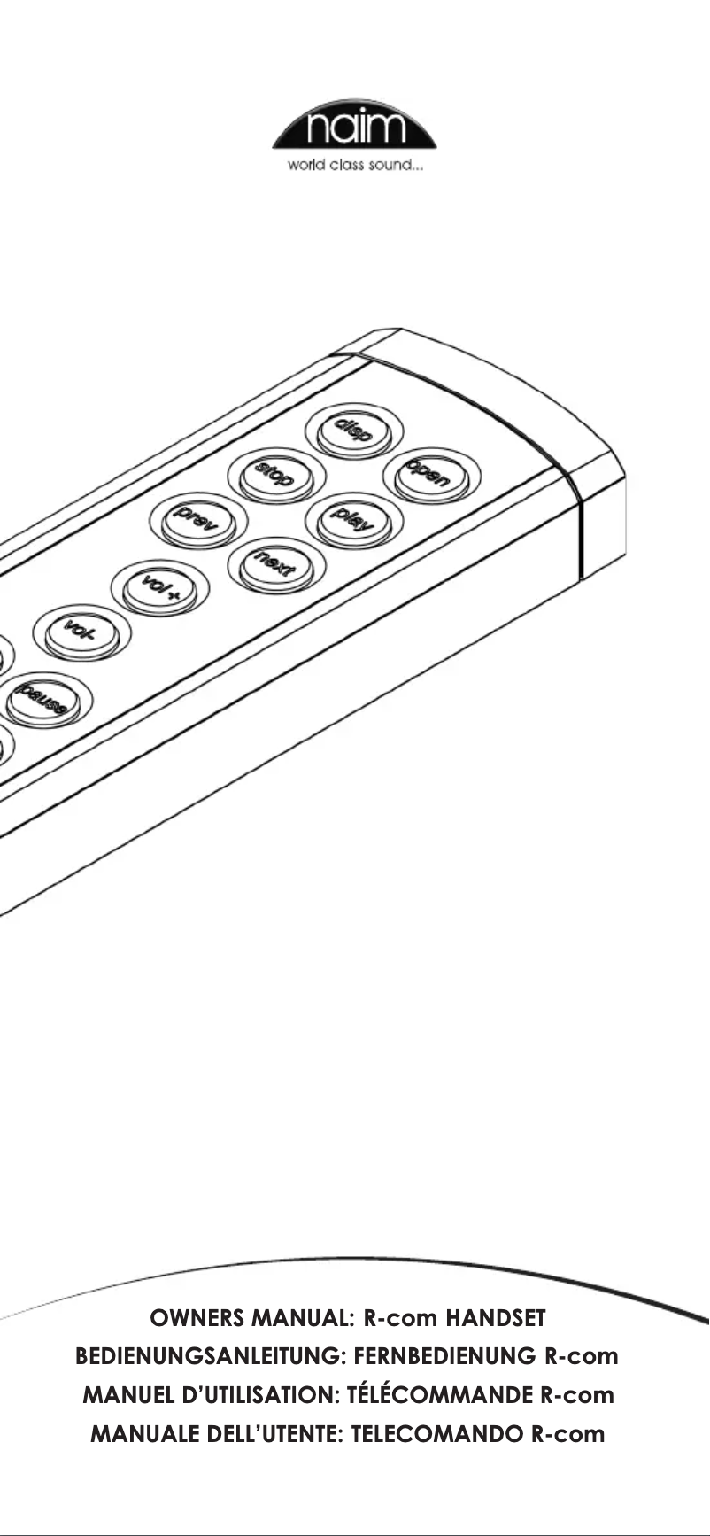Página 1 del manual Manual de usuario Naim R-Com