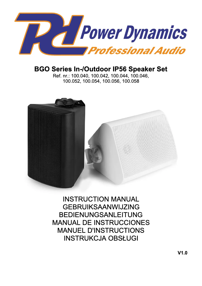 Imagen de la primera página del manual del dispositivo BGO50