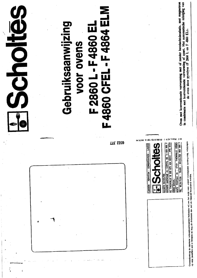 Imagen de la primera página del manual del dispositivo F 4860 EL