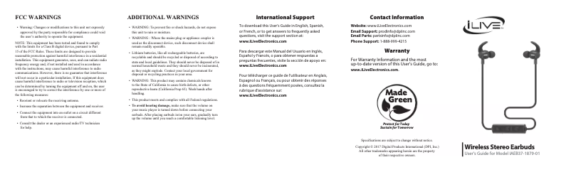 Imagen de la primera página del manual del dispositivo IAEB37