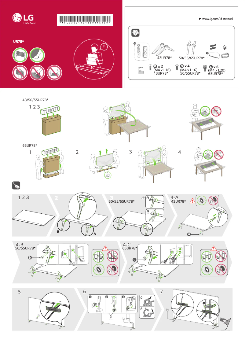 Página 1 del manual Manual de usuario LG 55UR781C0LK