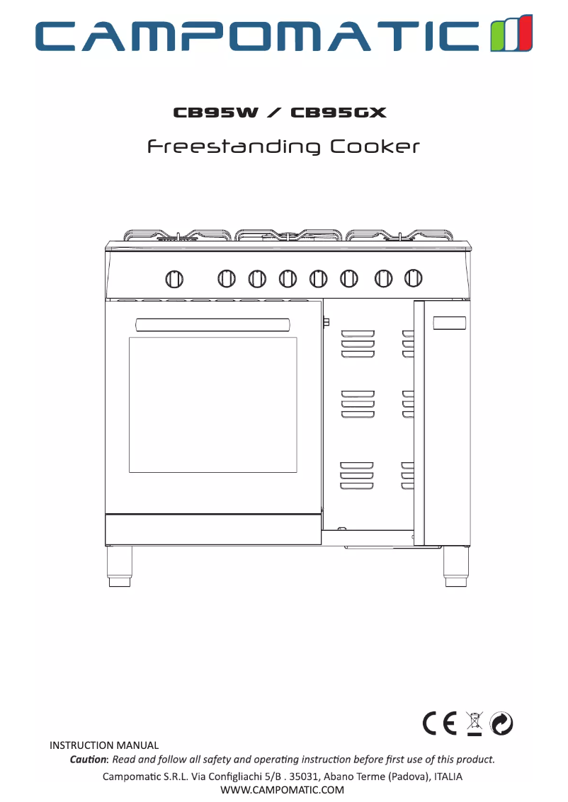Imagen de la primera página del manual del dispositivo CB95GX