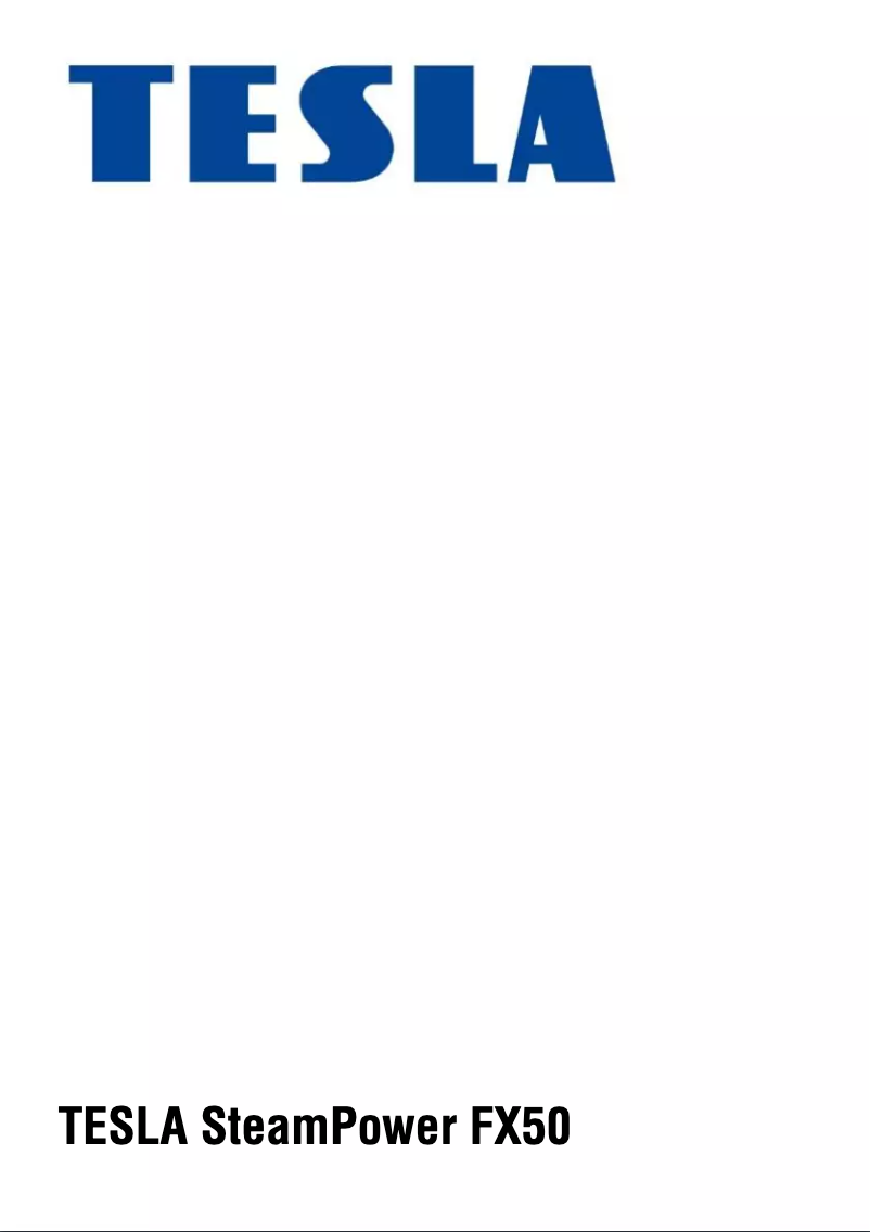 Página 1 del manual Manual de usuario Tesla SteamPower FX50
