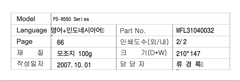 Página 1 del manual Manual de usuario LG PS-M550WPK